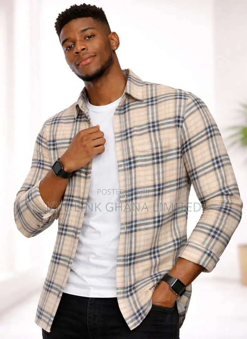 Unique Check Long Sleeve Shirts Restocked