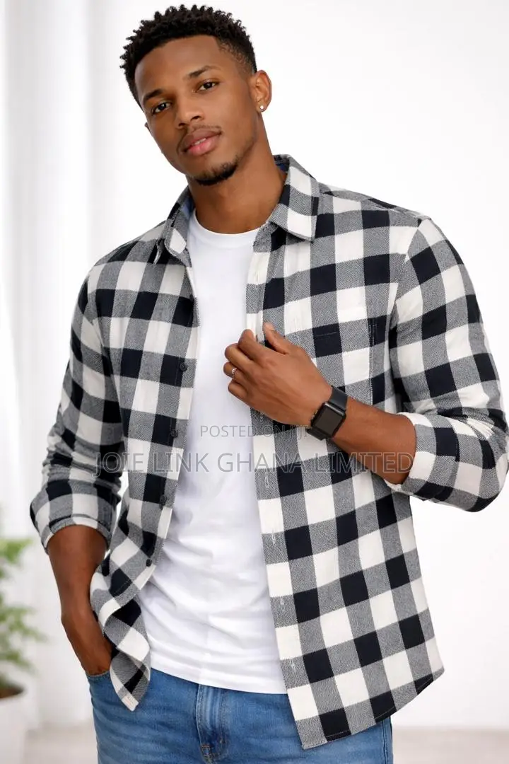 Unique Check Long Sleeve Shirts Restocked