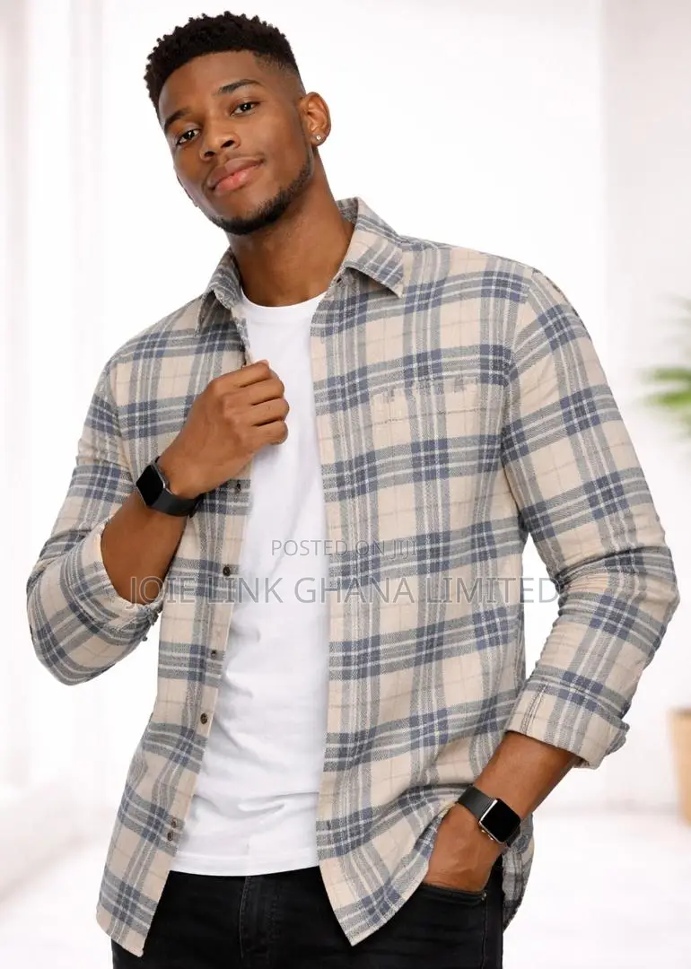 Unique Check Long Sleeve Shirts Restocked