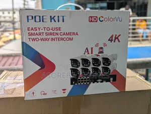 8 Channel Smart Siren Ai CCTV Camera Resolution 8mp ( 500gb Drive)