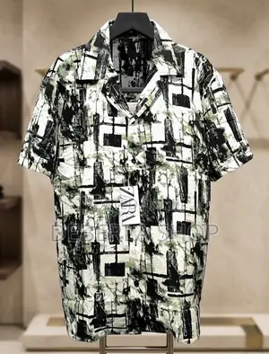 Zara Men Abstract Print Button Down Shirt