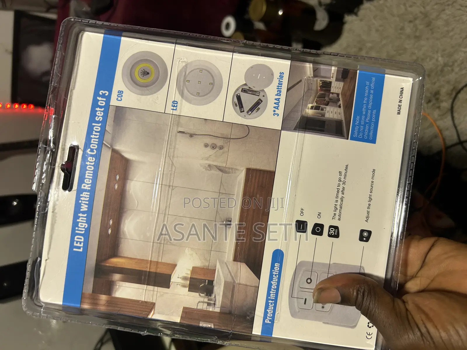 Wardrobe 3led Light With Remote Also Good for Bedroom