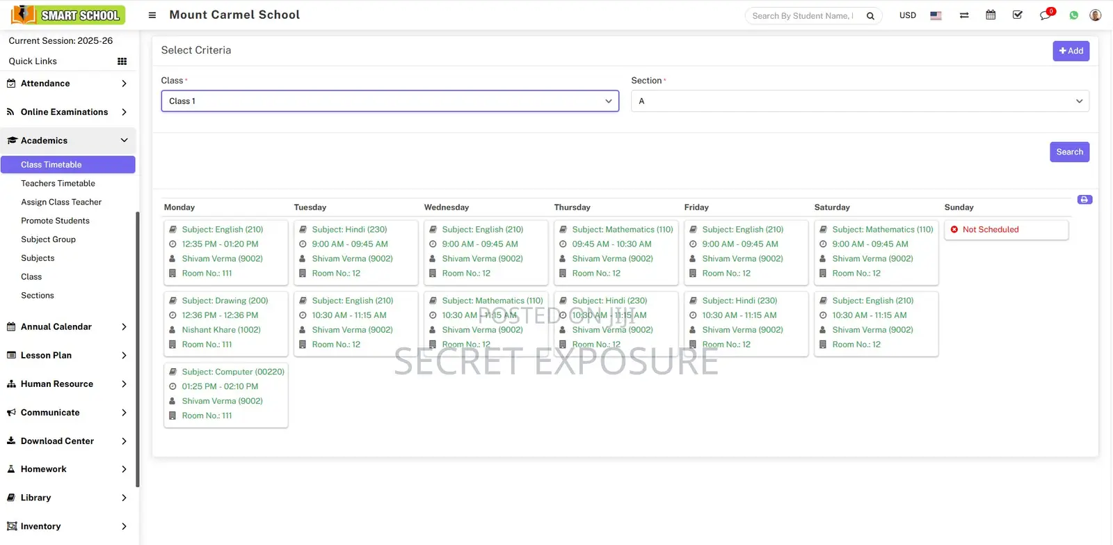 Smart School Management System: Full Erp –