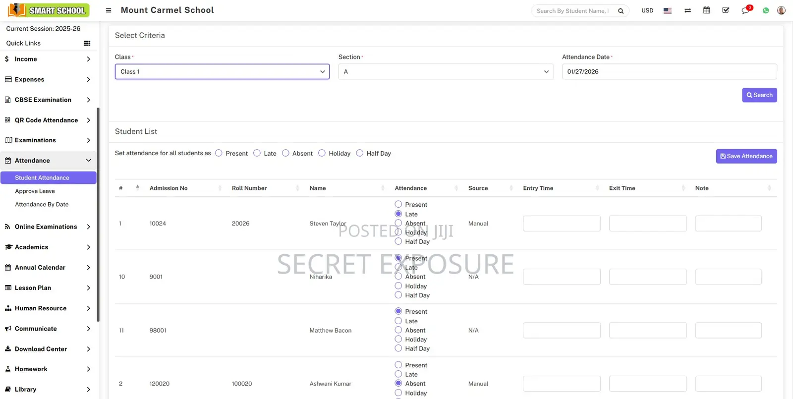 Smart School Management System: Full Erp –