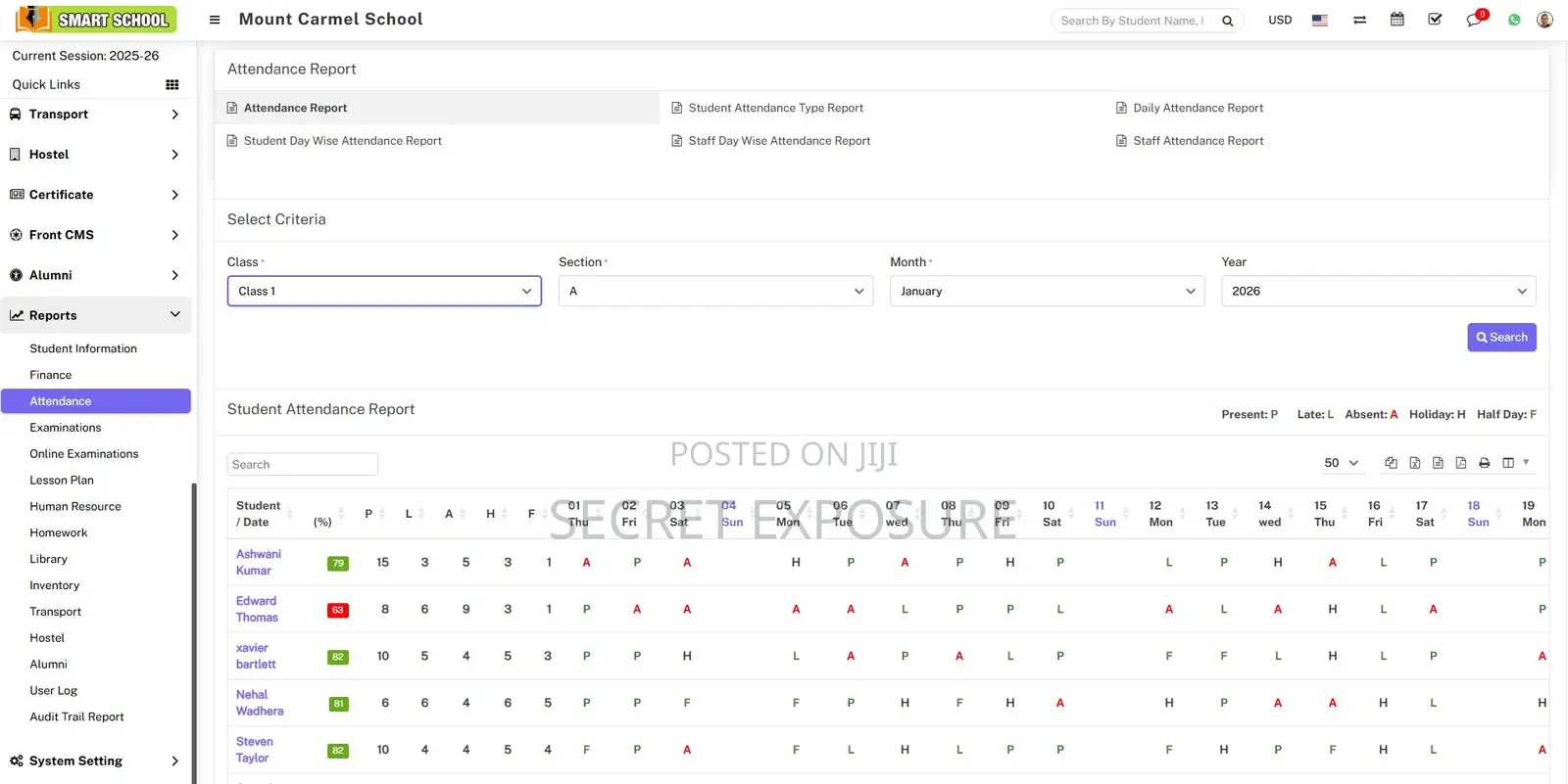 Smart School Management System: Full Erp –