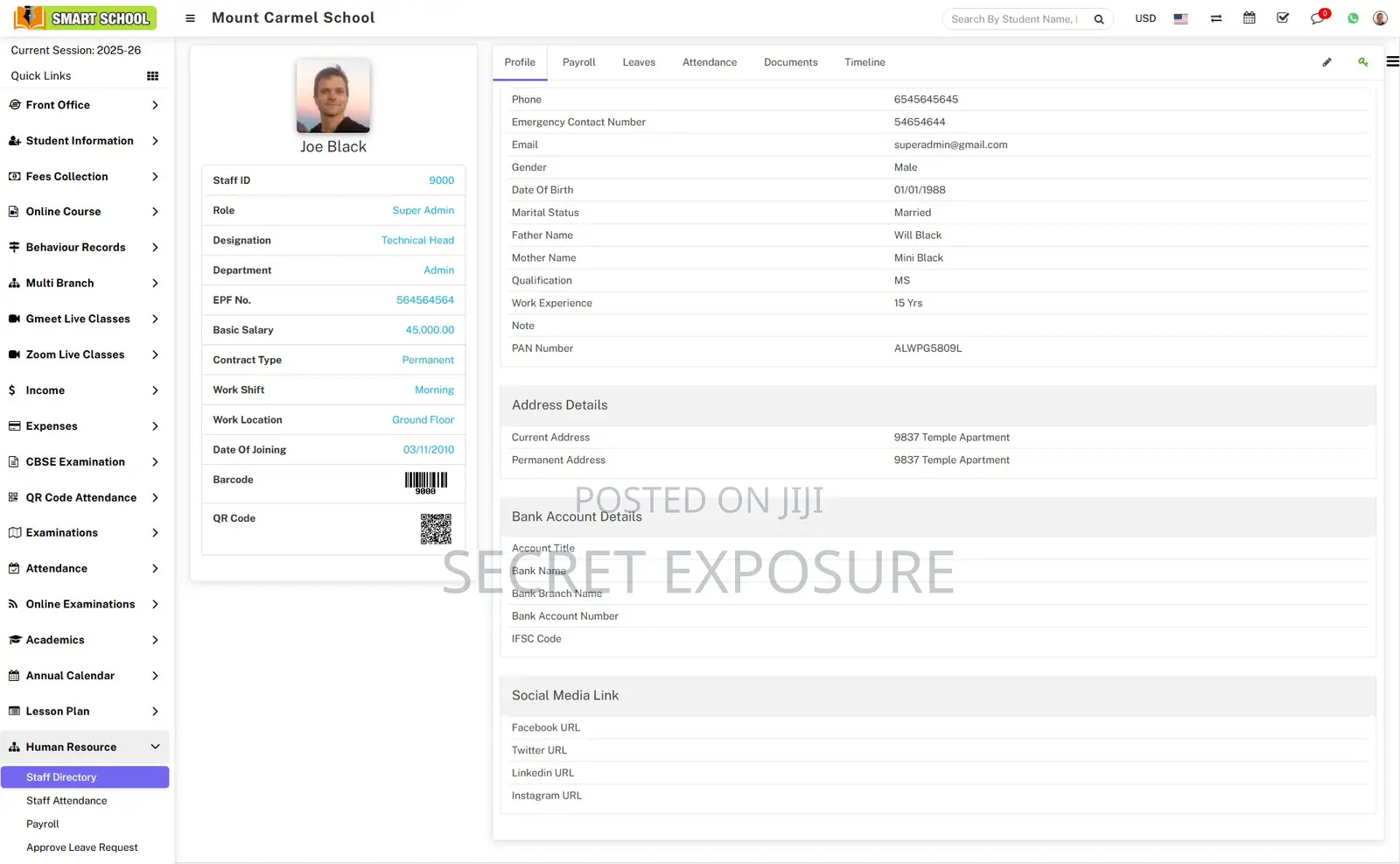 Smart School Management System: Full Erp –
