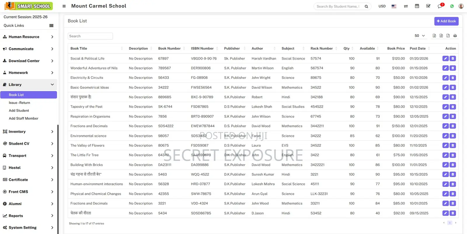 Smart School Management System: Full Erp –