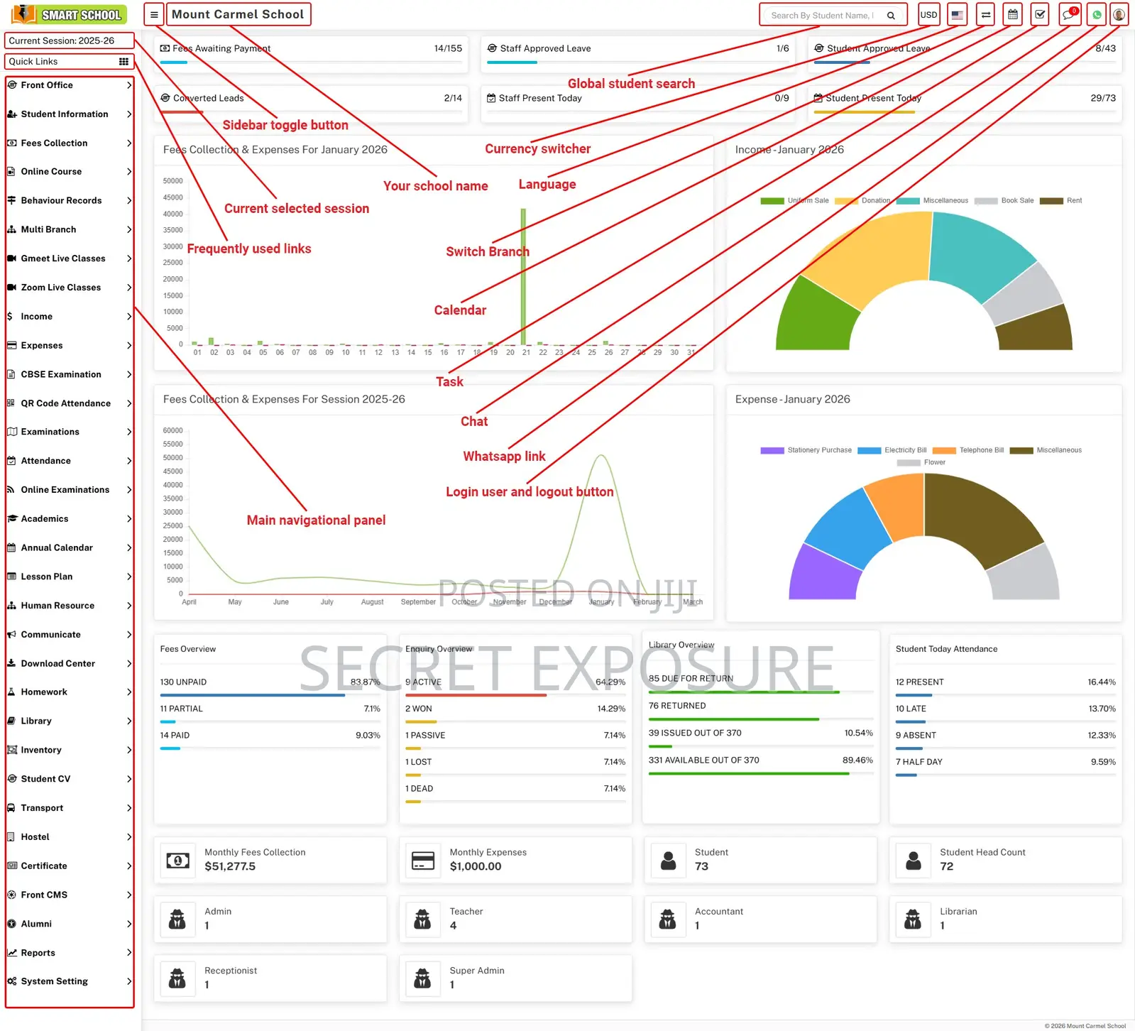 Smart School Management System: Full Erp –