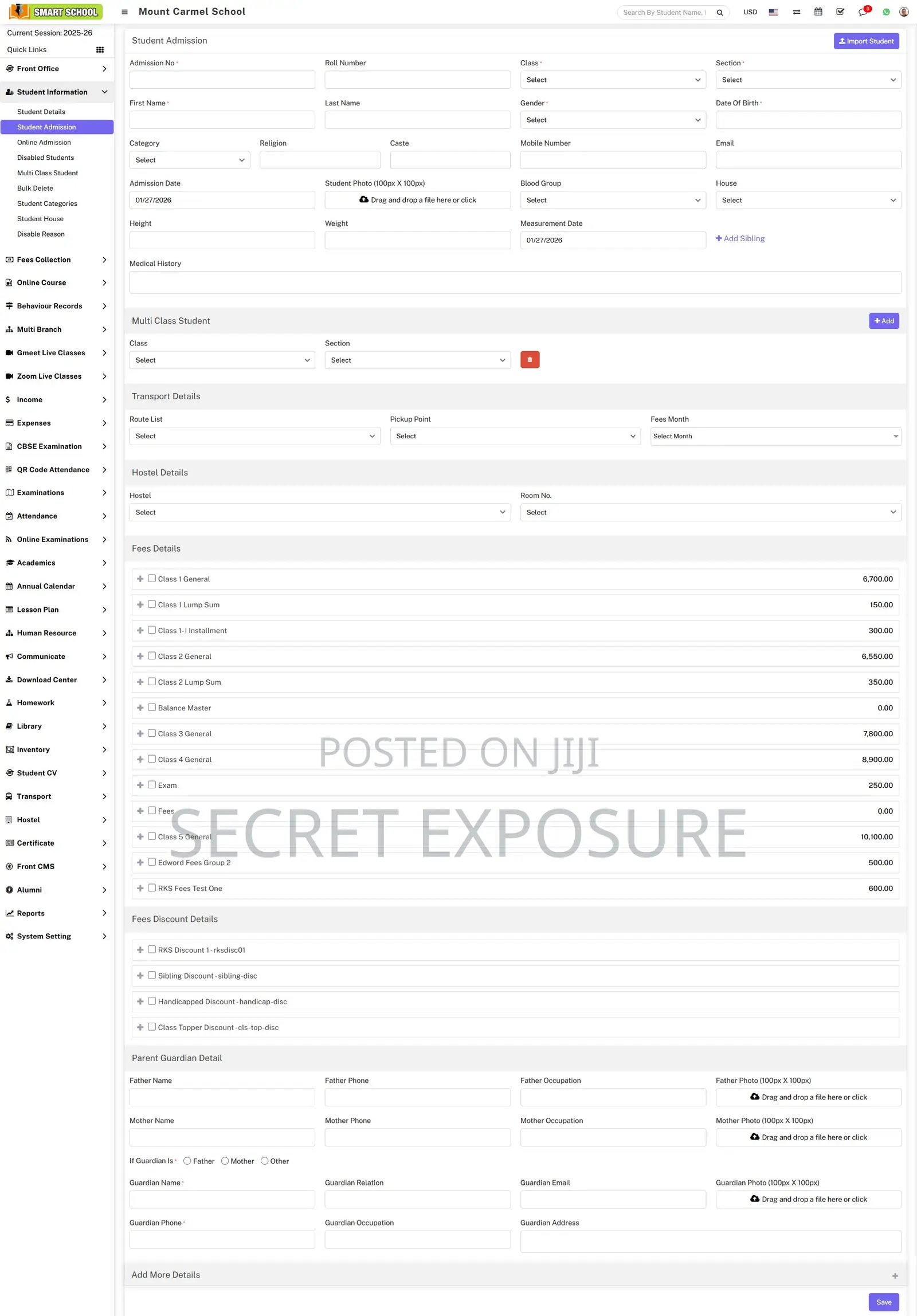 Smart School Management System: Full Erp –