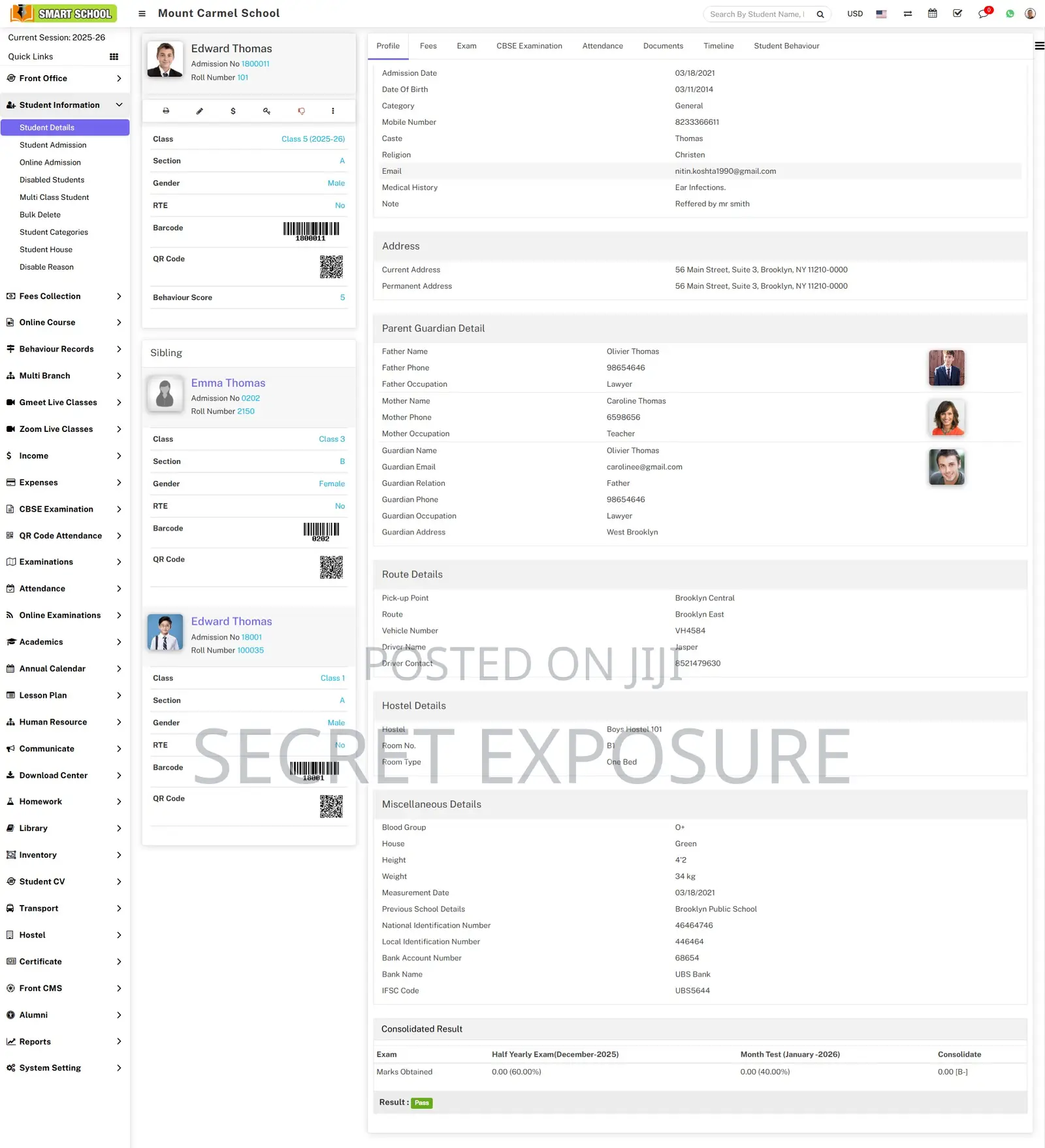 Smart School Management System: Full Erp –