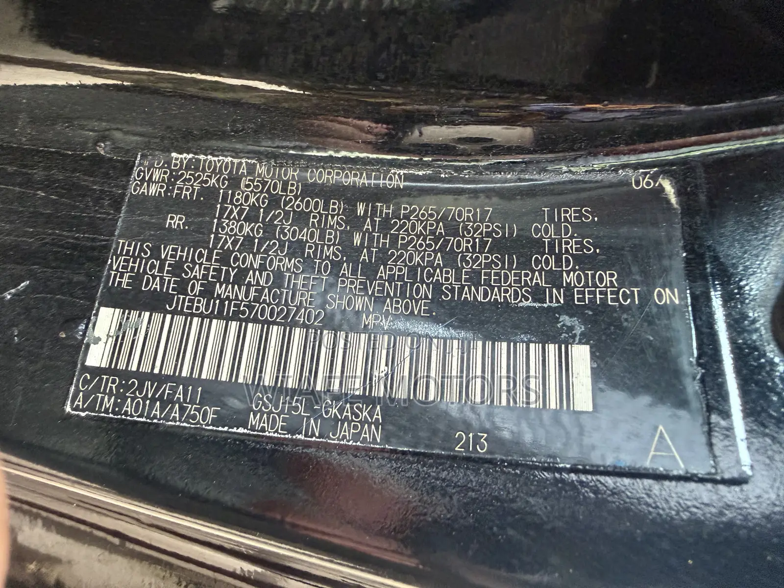 Toyota FJ Cruiser Base 4x4 2007 Black