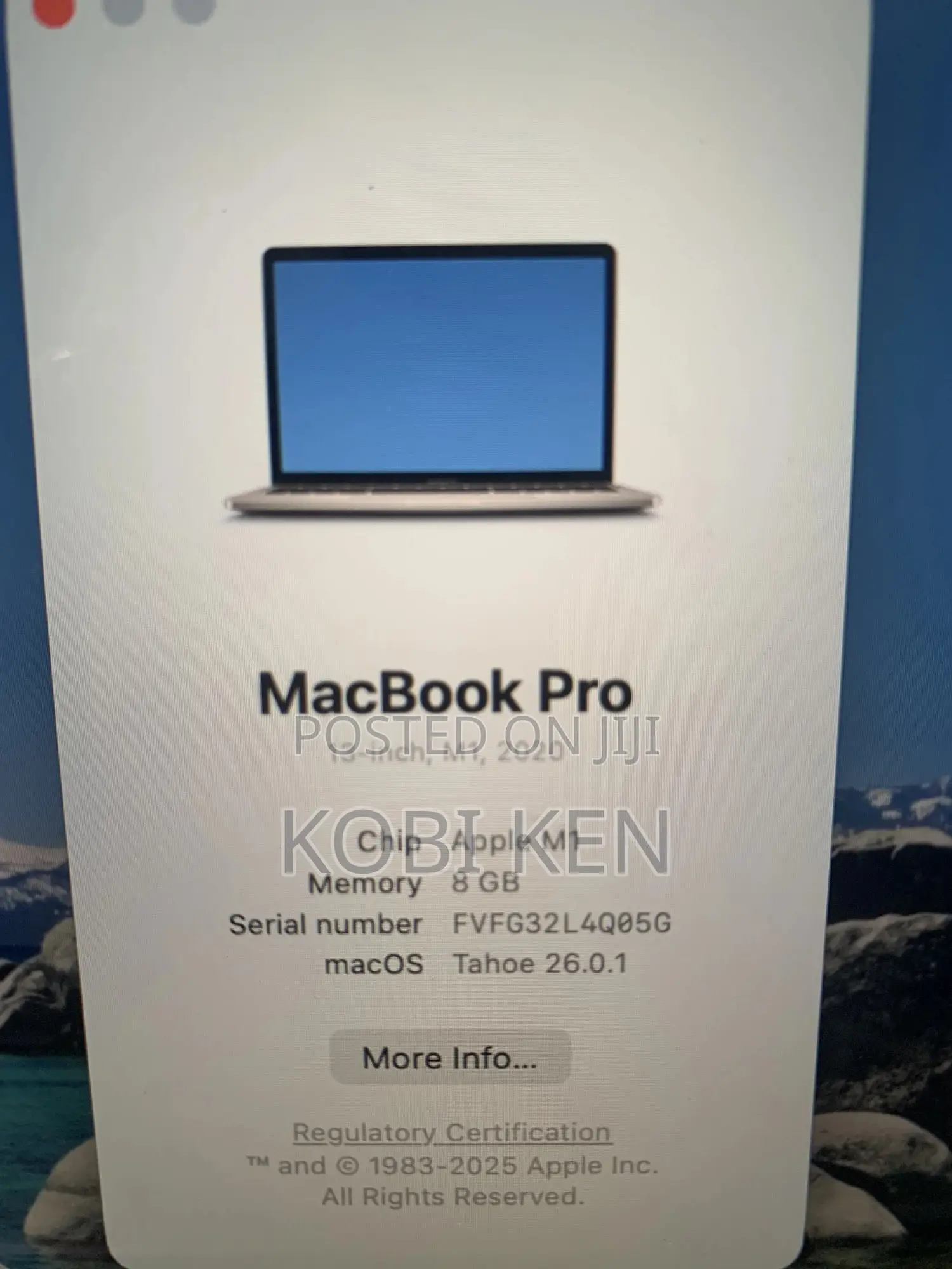 Laptop Apple MacBook Pro 2020 M1 8GB Apple M1 SSD 256GB