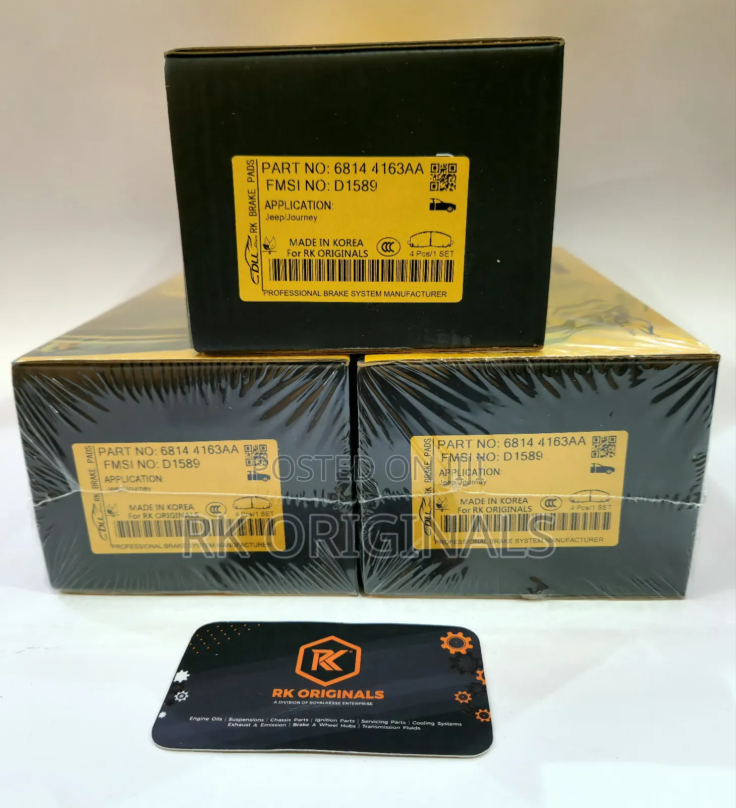 Wrangler/Journey/Gladiator/Pacifica 17-25 Ceramic Front Brake Pads