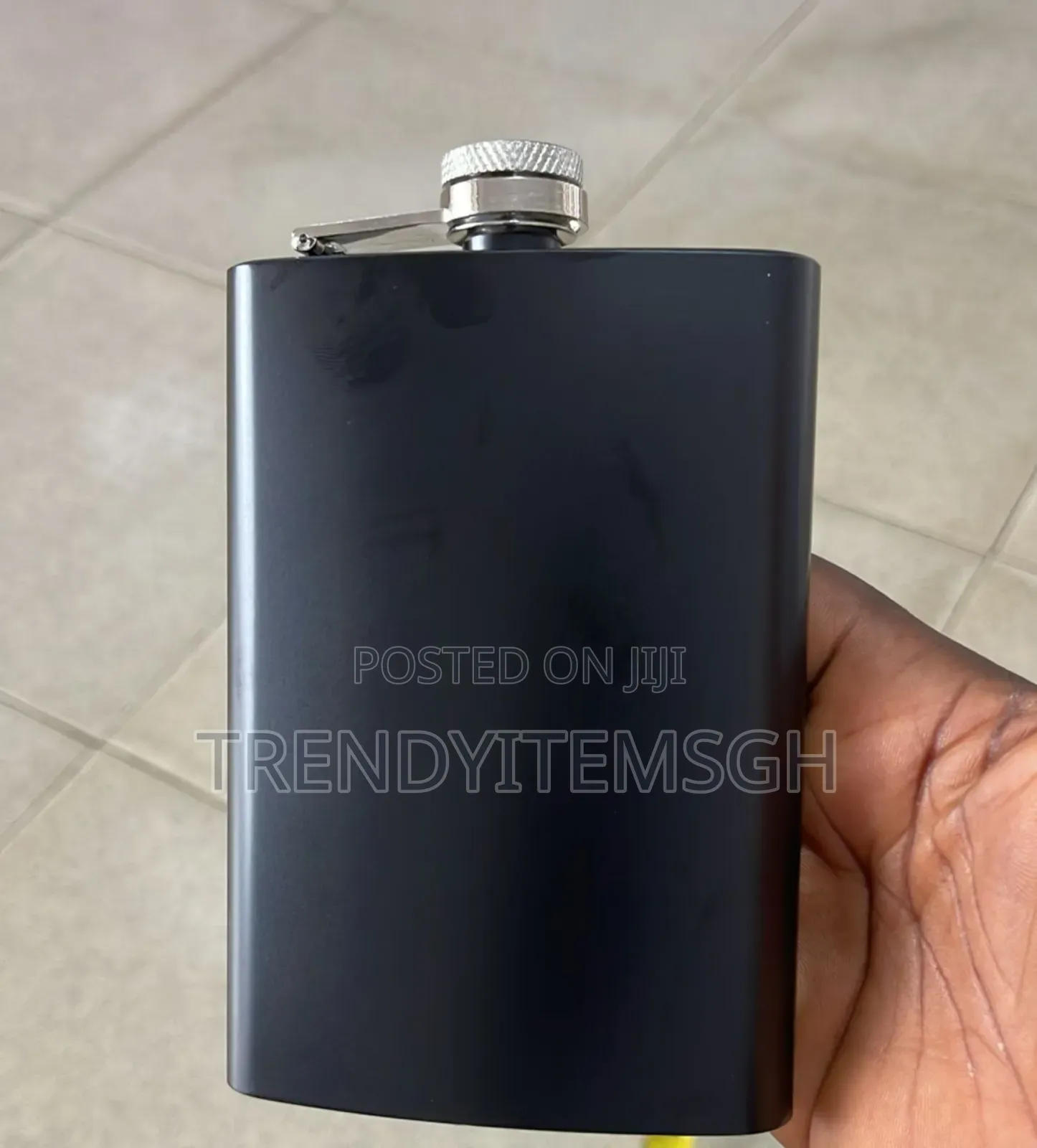 9oz Stainless Steel Hip Flask (Black)