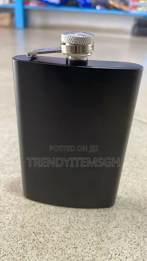 9oz Stainless Steel Hip Flask (Black)