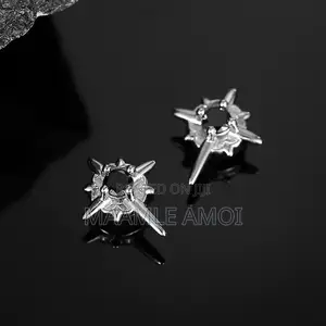 Magnetic Black Korean Style Earrings