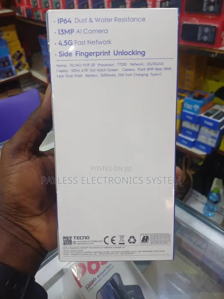 New Tecno Pop 20 64 GB Black
