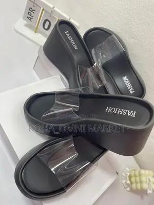 Clear Wedge Platform Heels