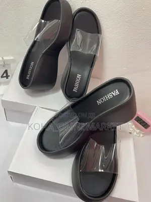 Clear Wedge Platform Heels