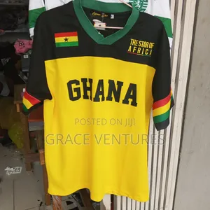 Brand New Ghana "Star of Africa" Supporter Jersey – Yellow/Black