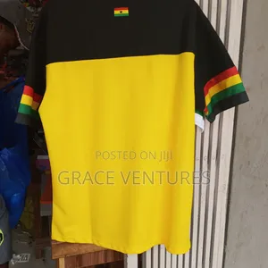 Brand New Ghana "Star of Africa" Supporter Jersey – Yellow/Black
