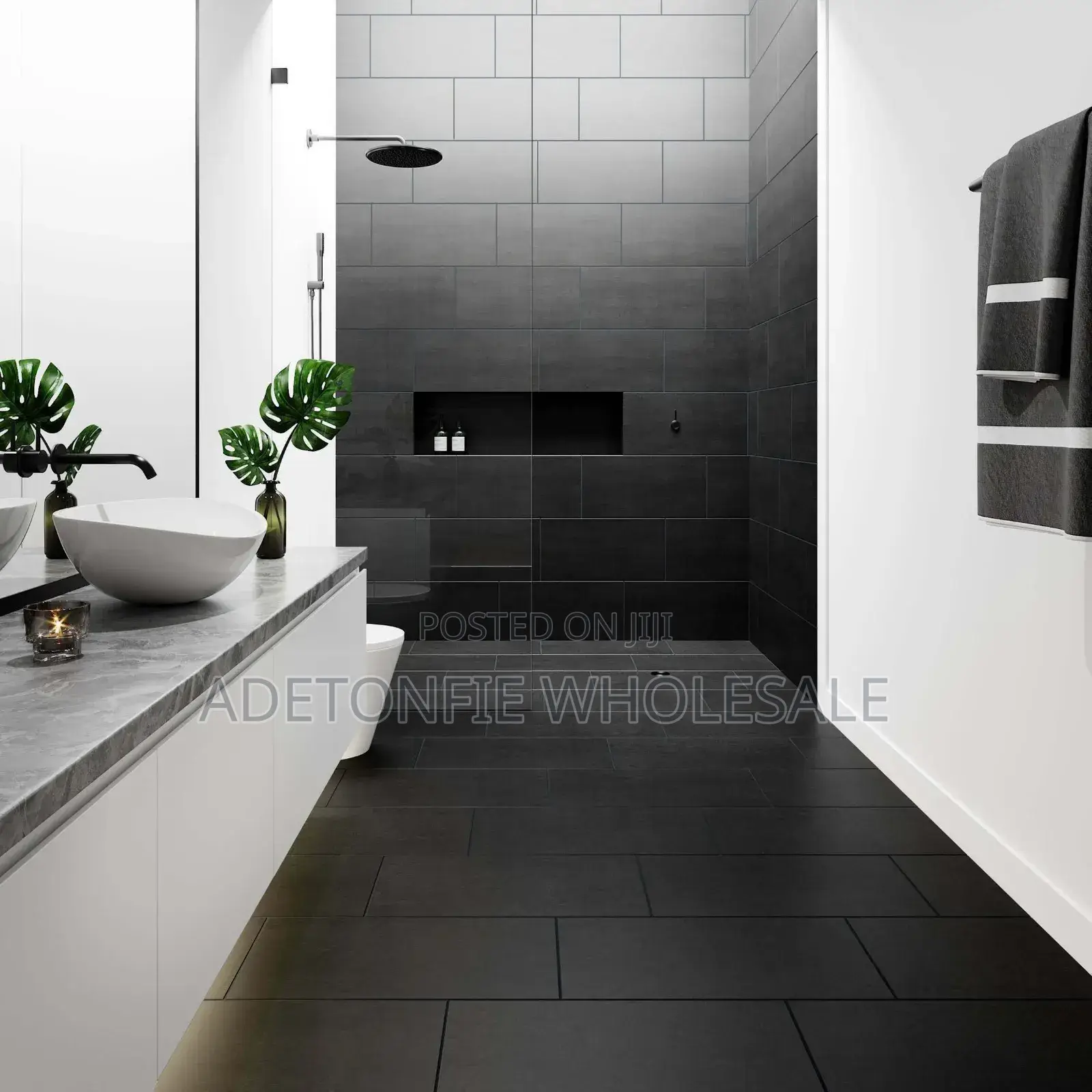 Black Luxury Porcelain Tiles Wholesale 60*60