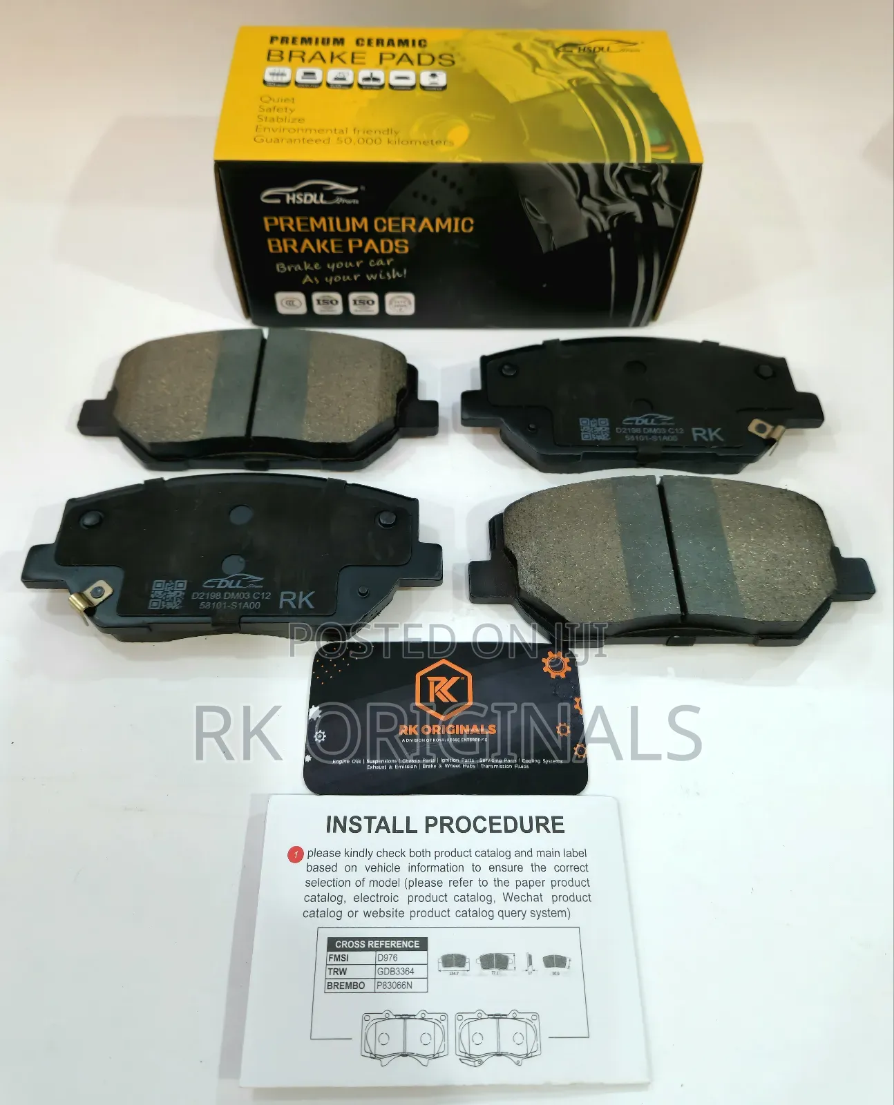 Santa Fe 19-20/Veloster 19-21 Ceramic Front Brake Pad From Korea