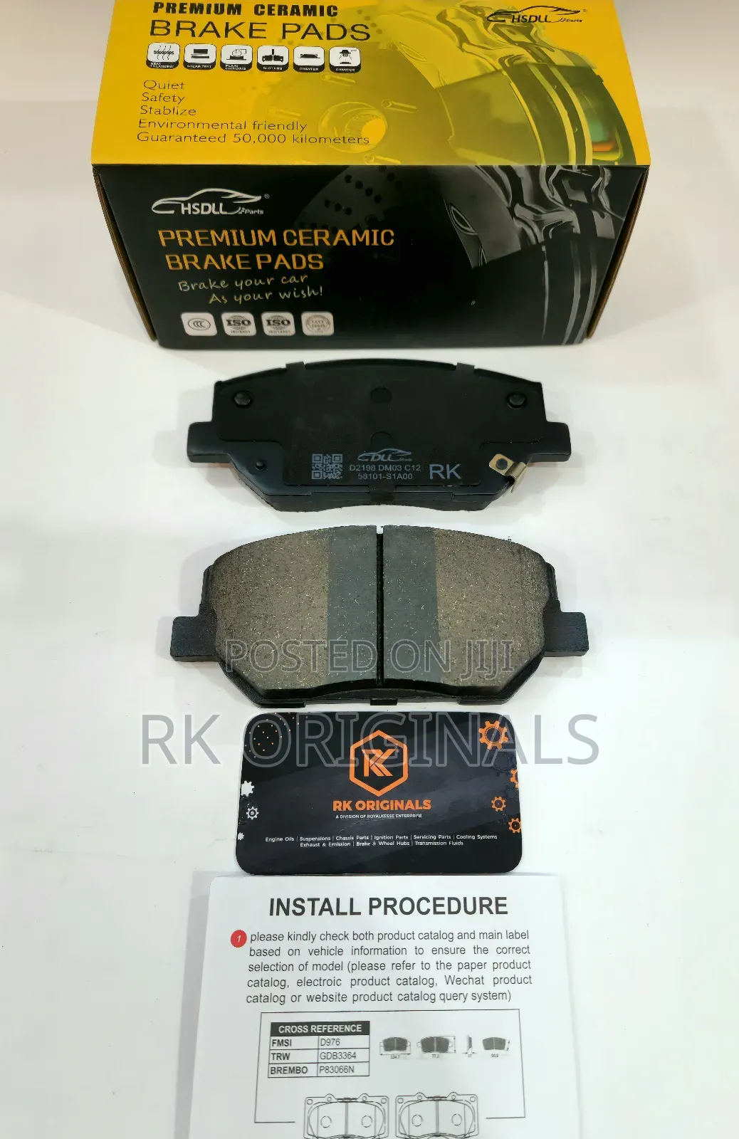 Santa Fe 19-20/Veloster 19-21 Ceramic Front Brake Pad From Korea