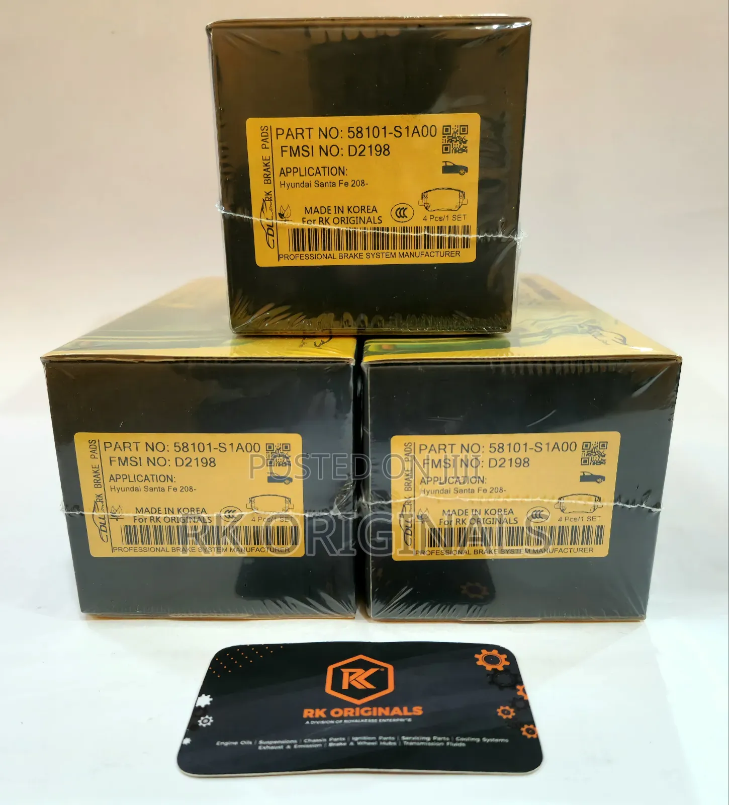 Santa Fe 19-20/Veloster 19-21 Ceramic Front Brake Pad From Korea