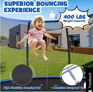 12ft Trampoline With Net Ladder (400kg Capacity)– Free Installation