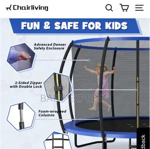 12ft Trampoline With Net Ladder (400kg Capacity)– Free Installation
