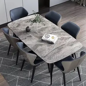 6 Seater Marble Dinning Table Set