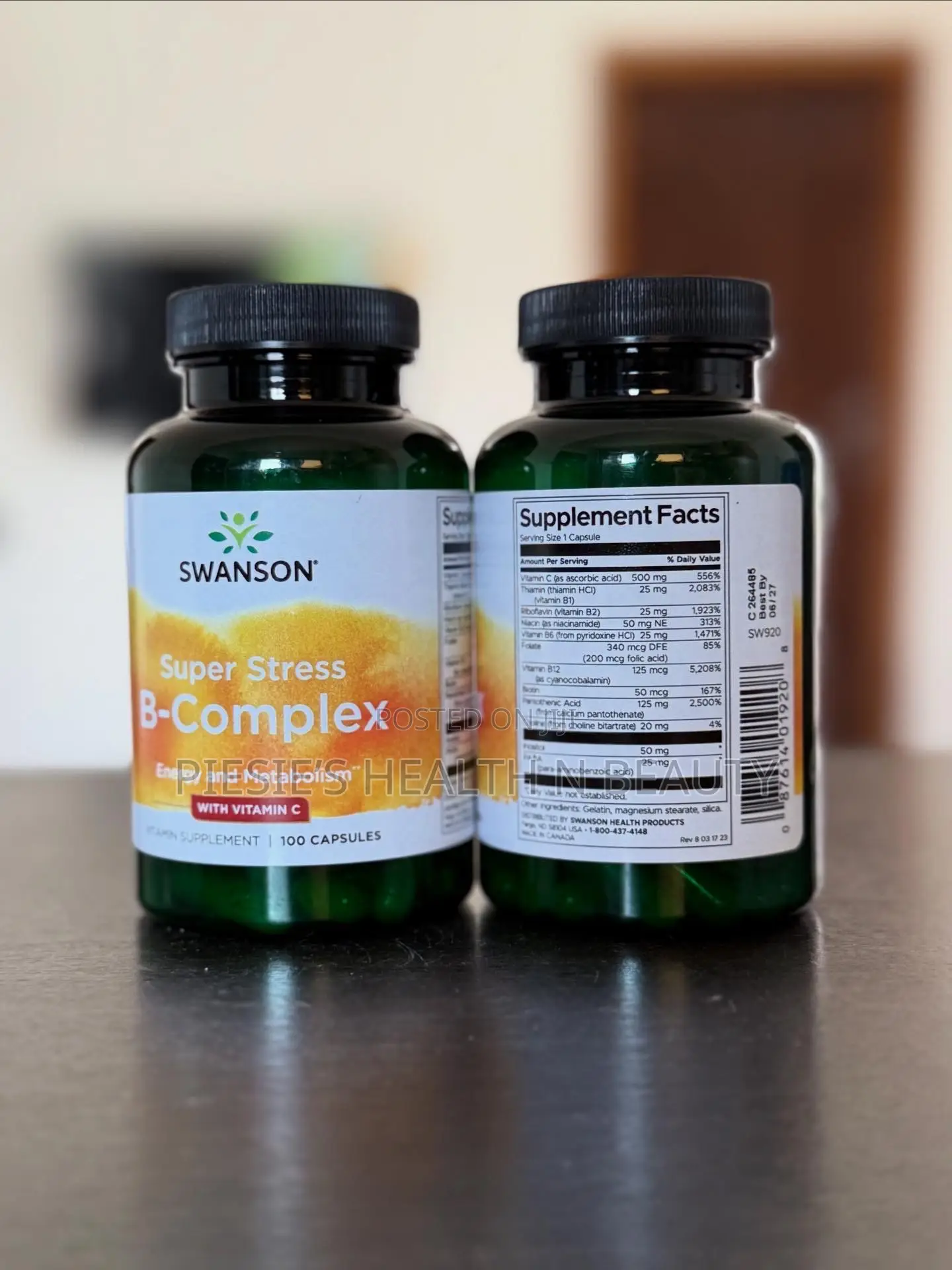 Swanson Super Stress B-Complex, 100 Capsules