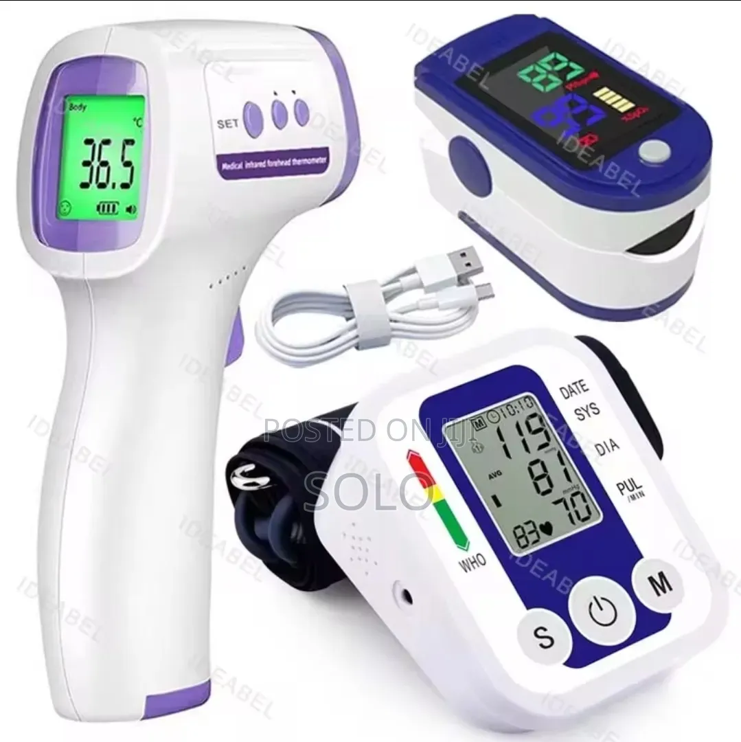 Pressure Monitor, Pulse Oximeter Temperature Gun