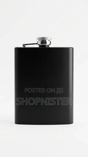 Customizable Matte Black Flask