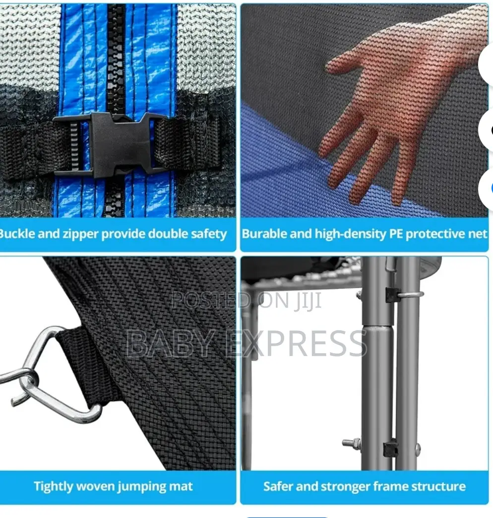 10ft Heavy-Duty Trampoline With Safety Net Ladder (Free Installation)