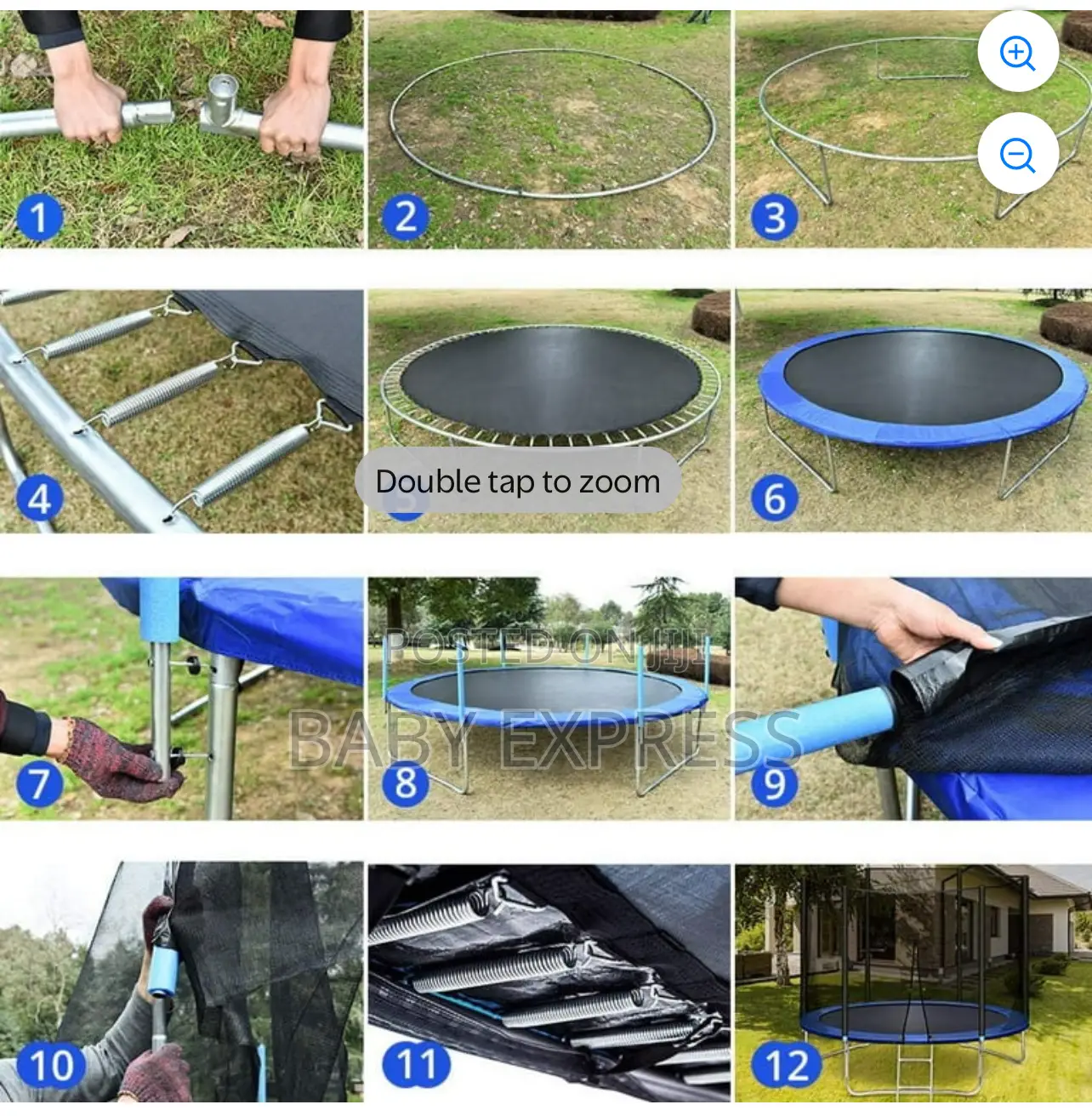 10ft Heavy-Duty Trampoline With Safety Net Ladder (Free Installation)