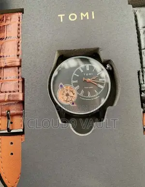 Mechanical Gear Wristwatch With Straps and Box.