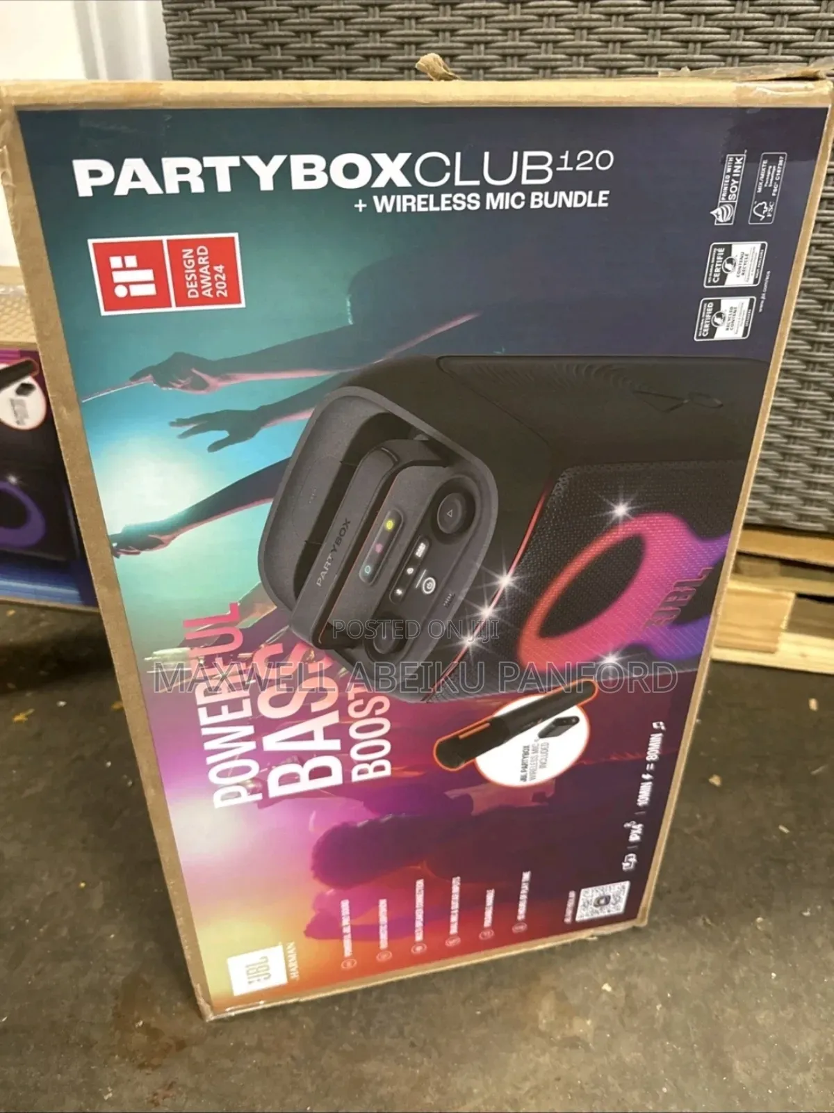 JBL Partybox Club 120, Portable Party Speaker With Mic