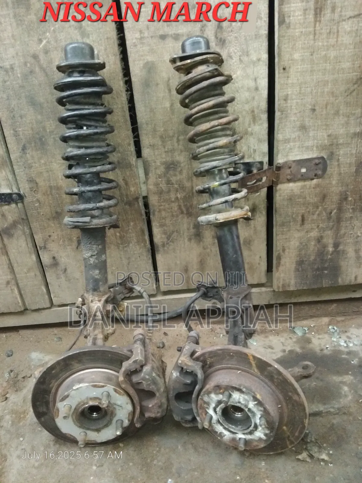 Nissan March 2000 Front Shocks and Hub