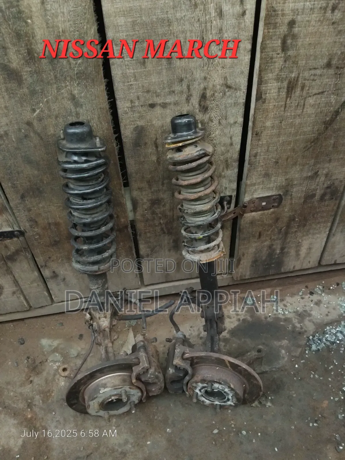 Nissan March 2000 Front Shocks and Hub