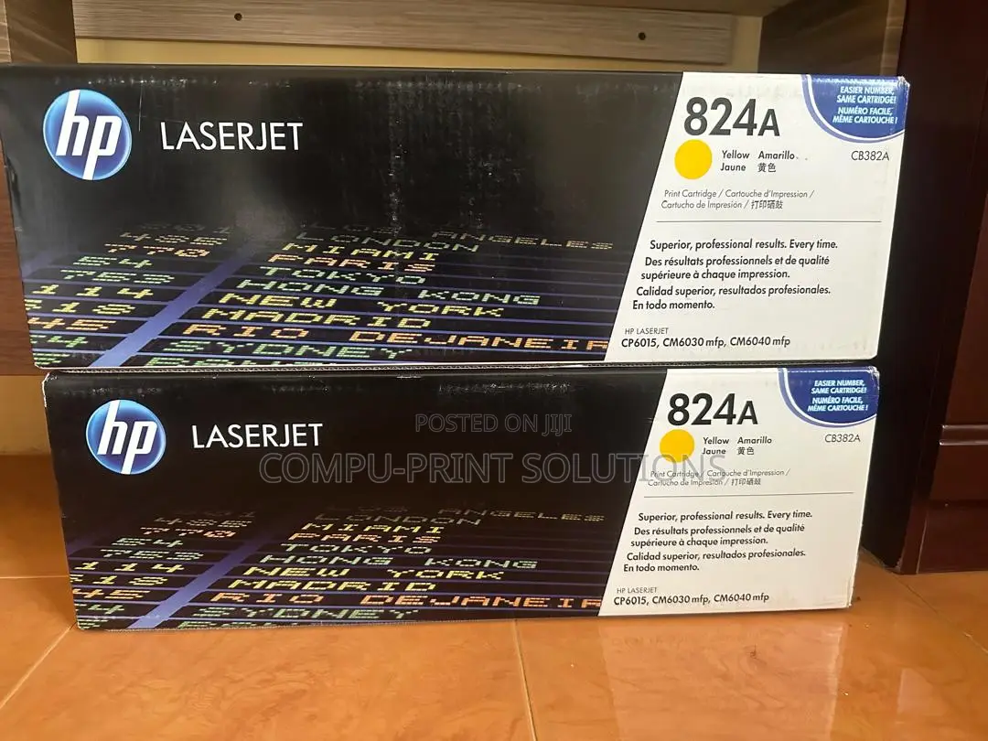 Hp Cb382a, Genuine 824a Yellow Toner