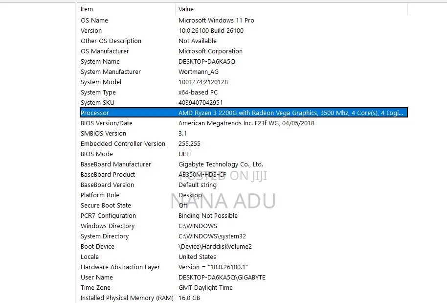Desktop Computer 16GB AMD Ryzen 3 SSHD+SSD 1T