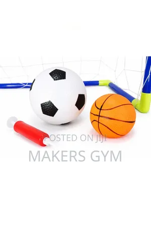 2 in-1 Sports Game Set - Basketball Hoop Football Goal for Kids