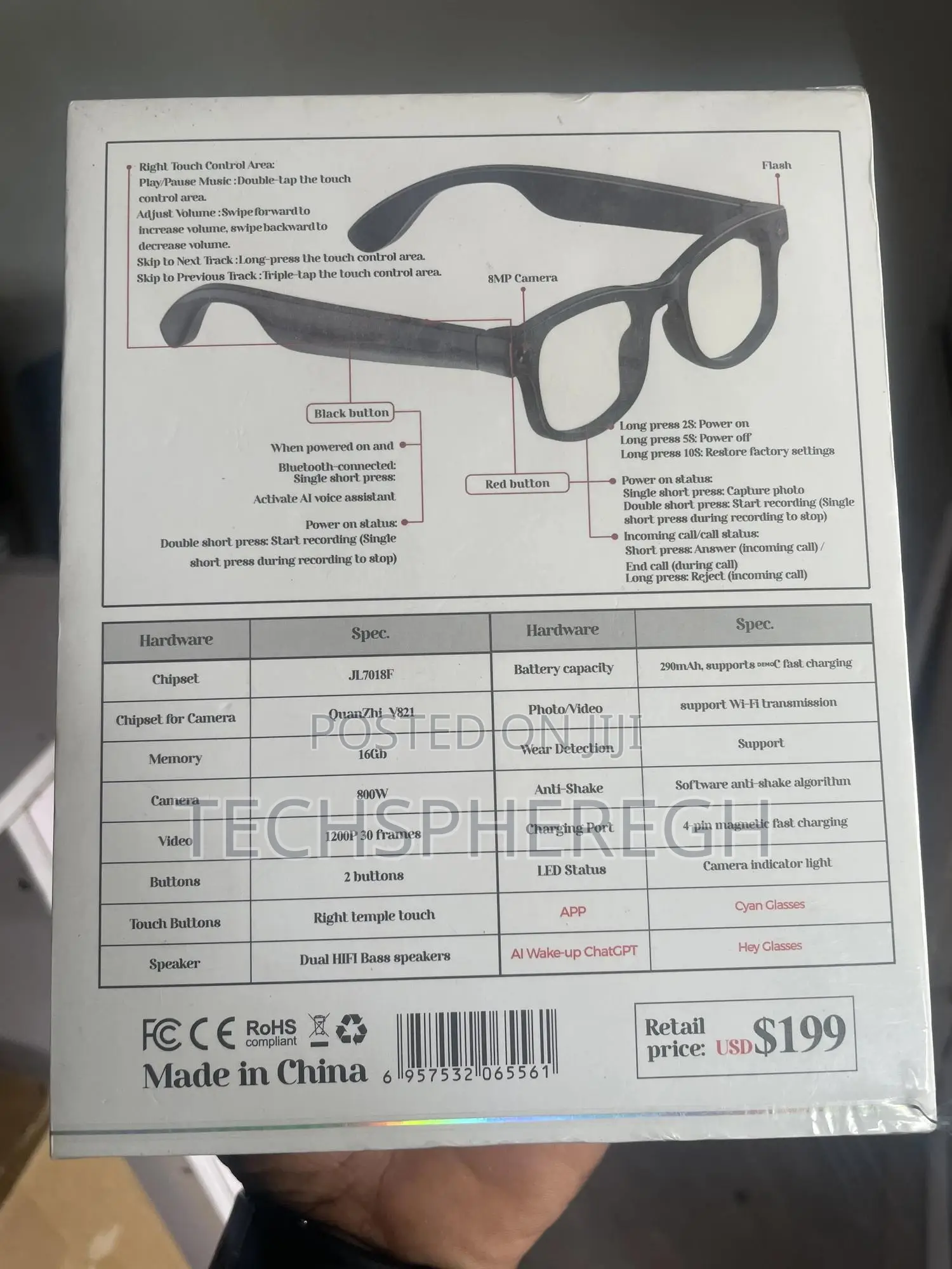 Aimb-G1 Ai Smart Glasses With Camera Chatgpt - Brand New