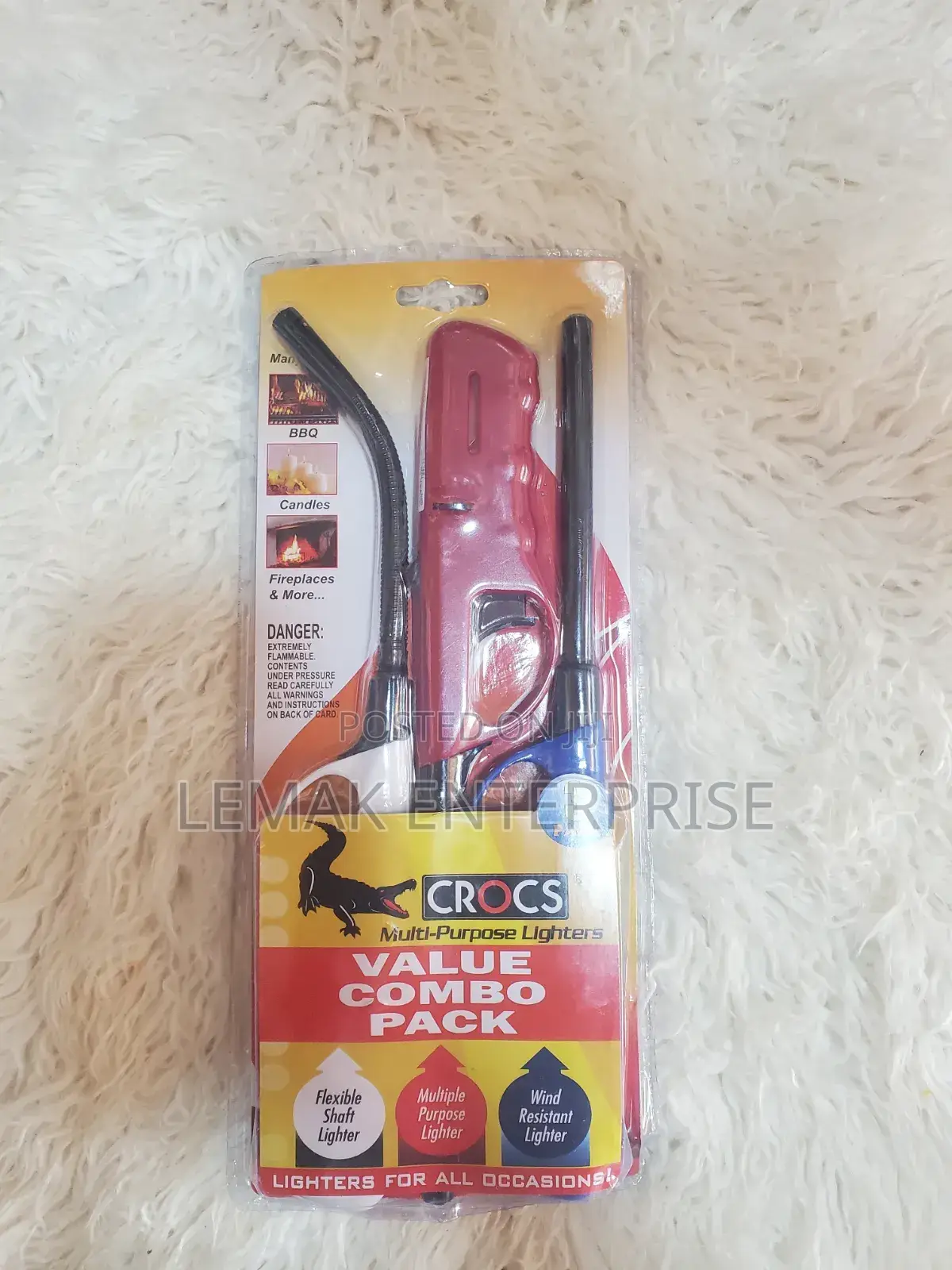 Lighter 3 Set By Crocs. Multi-purpose Litghters