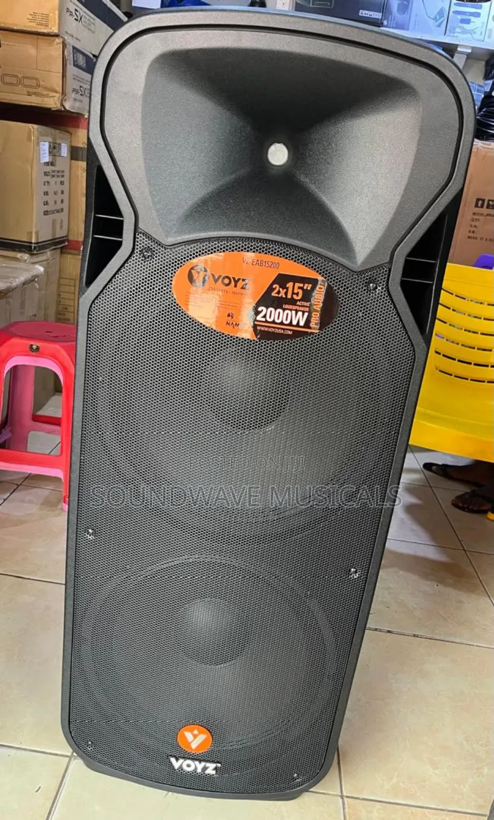 Voyz(2×15)15 Inches Double Rechargeable Bluetooth Speaker