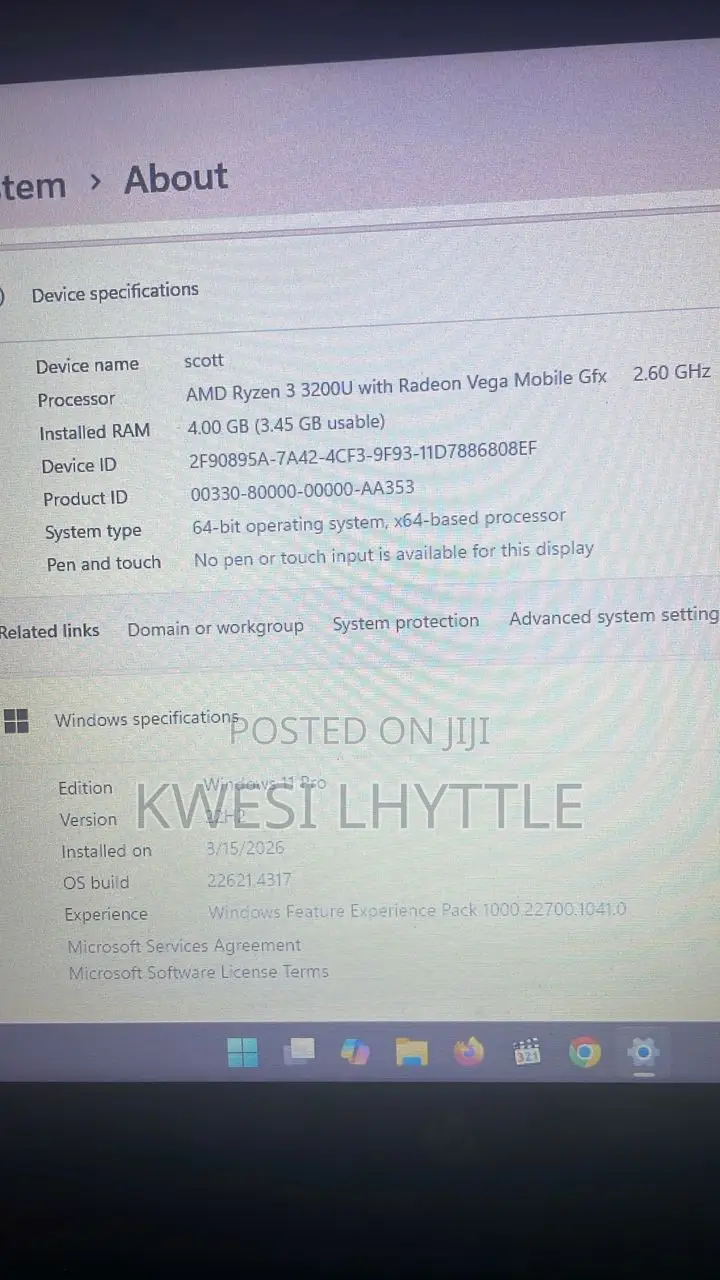 Laptop HP 255 G4 4GB AMD Ryzen 5 HDD 1T