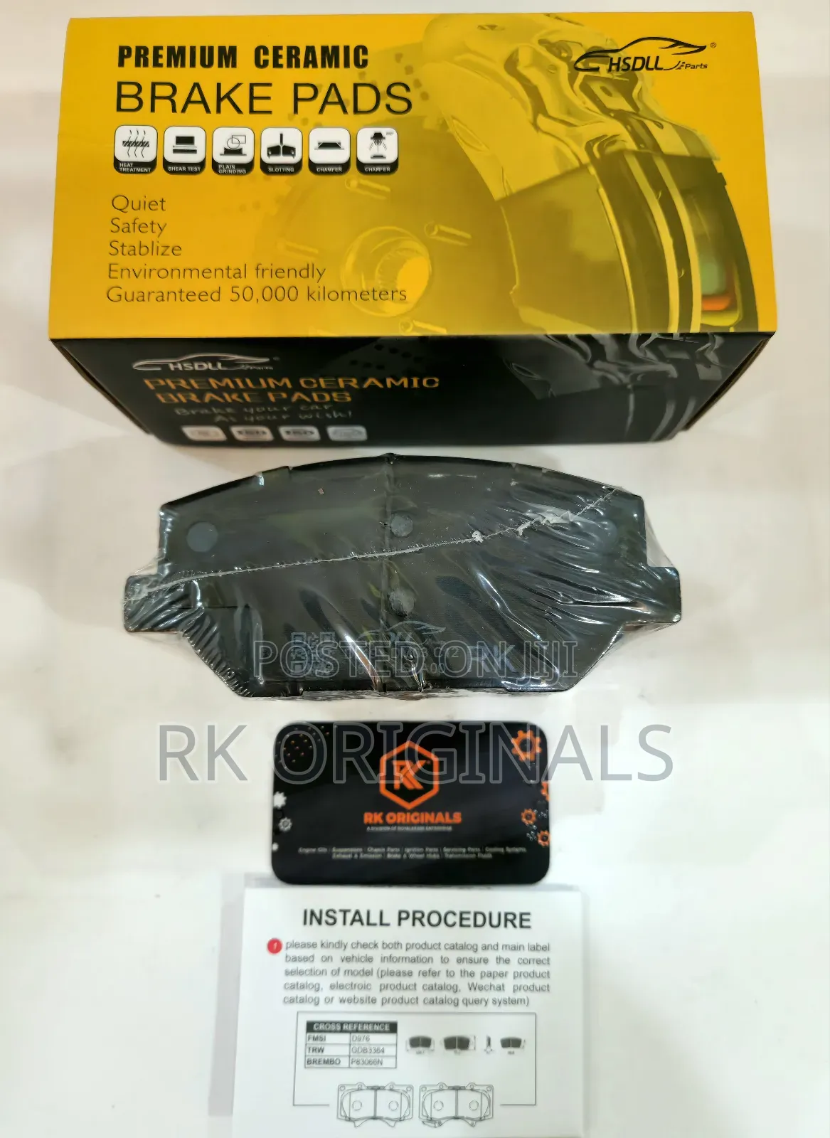 Santa Fe 19-20/Veloster 19-21 Ceramic Front Brake Pads From Korea