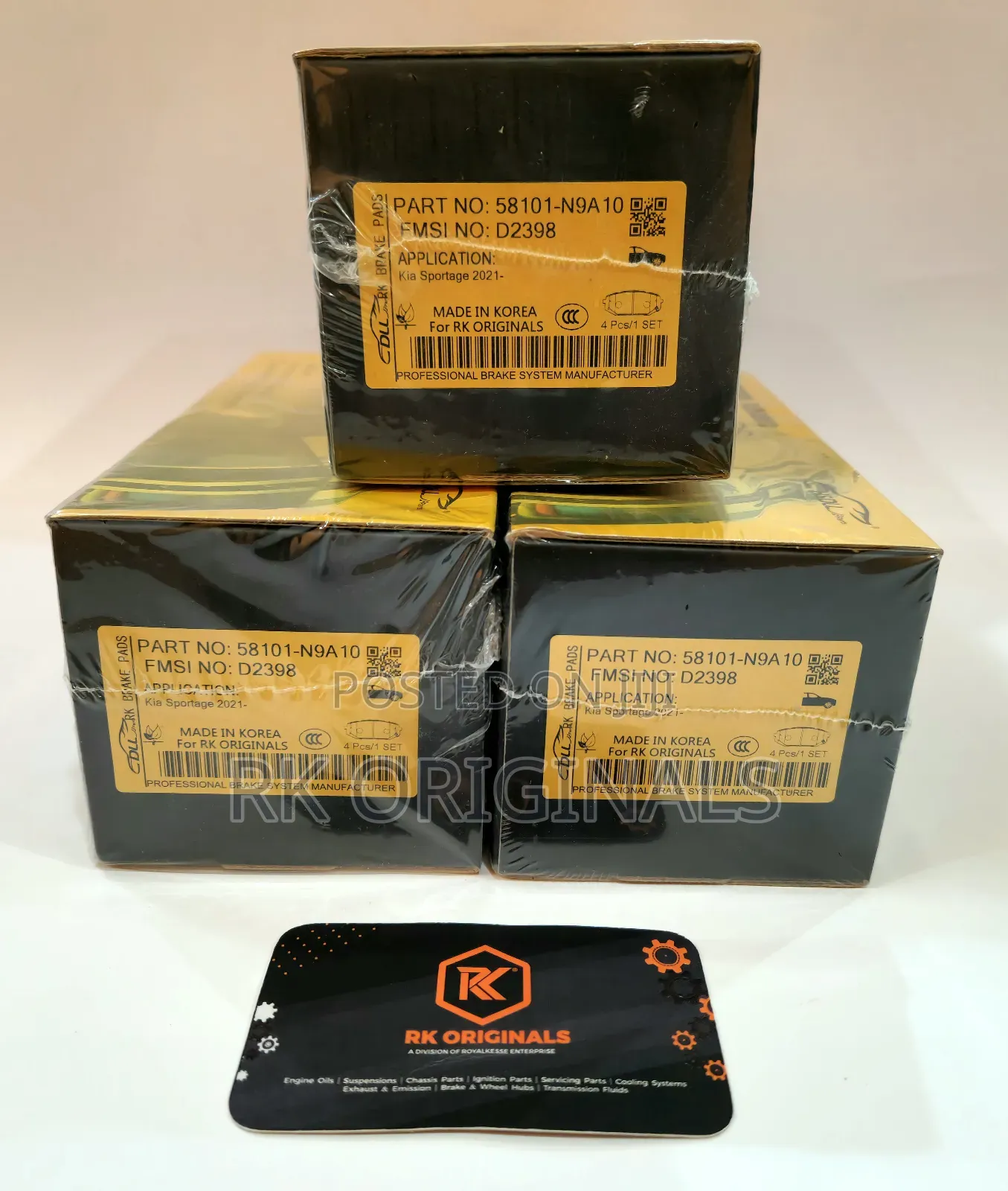 Sonata 21-25//Sportage 23-25/Tucson 22-26 Ceramic Front Brake Pad